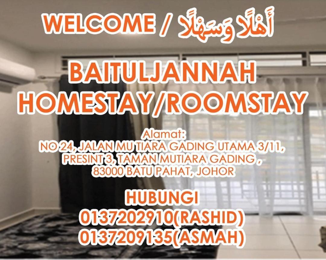 Baituljannah Homestay Batu Pahat Kültér fotó